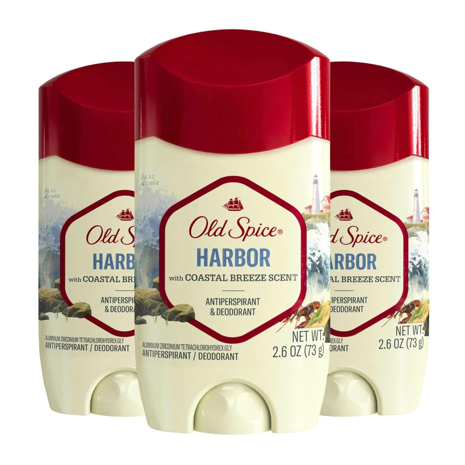 Old Spice Antiperspirant Deodorant for Men, Harbor Scent, 48 Hr Odor Protection, 2.6 oz (Pack of 3)-0