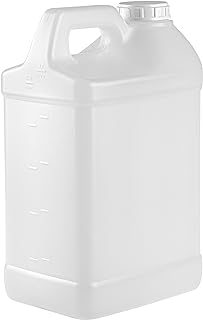 kitchentoolz 2.5 Gallon F-Style HDPE Jug with Secure Seal Lid - Heavy-Duty Storage, and Chemical Transport. Made in USA