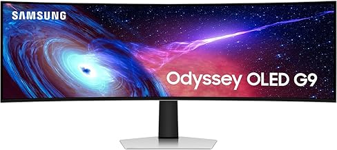 SAMSUNG 49" Odyssey G93SC Series OLED Curved Gaming Monitor, 240Hz, 0.03ms, Dual QHD, DisplayHDR True Black 400, FreeSync Premium Pro, Height Adjustable Stand, 3 Year Warranty, LS49CG932SNXZA, 2023