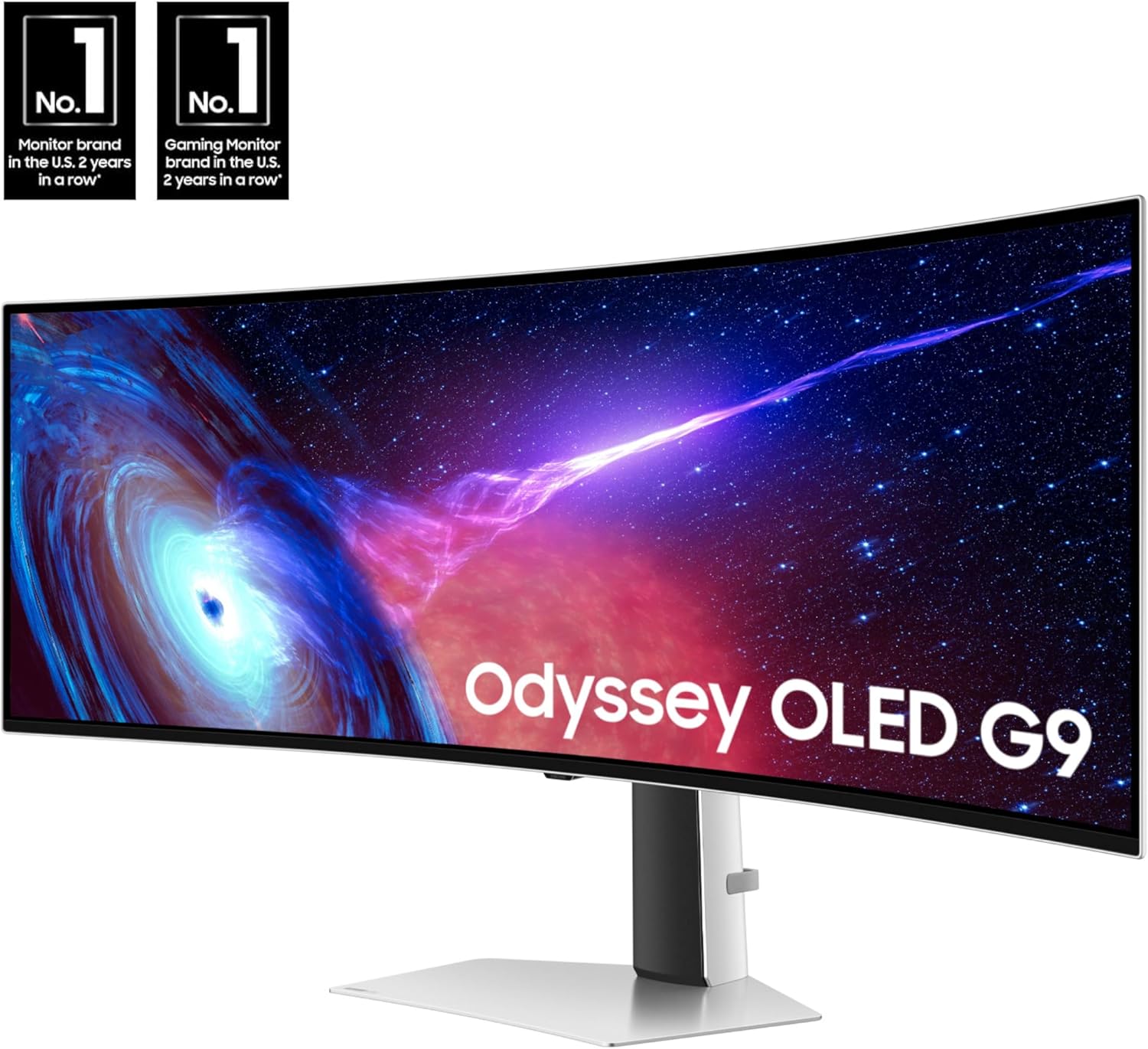 SAMSUNG 49" Odyssey G93SC Series OLED Curved Gaming Monitor, 240Hz, 0.03ms, Dual QHD, DisplayHDR True Black 400, FreeSync Premium Pro, Height Adjustable Stand, 3 Year Warranty, LS49CG932SNXZA, 2023-1