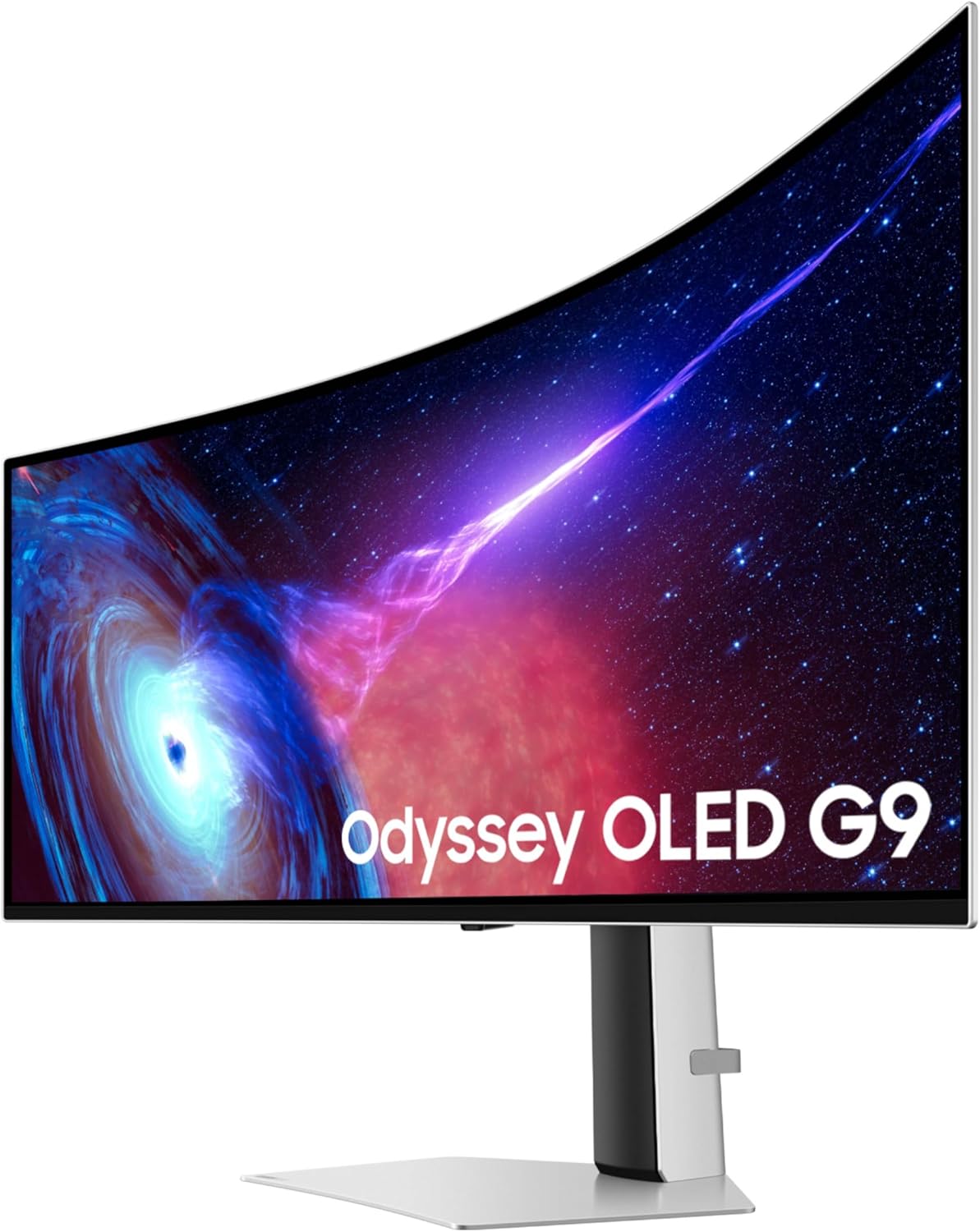 SAMSUNG 49" Odyssey G93SC Series OLED Curved Gaming Monitor, 240Hz, 0.03ms, Dual QHD, DisplayHDR True Black 400, FreeSync Premium Pro, Height Adjustable Stand, 3 Year Warranty, LS49CG932SNXZA, 2023-7