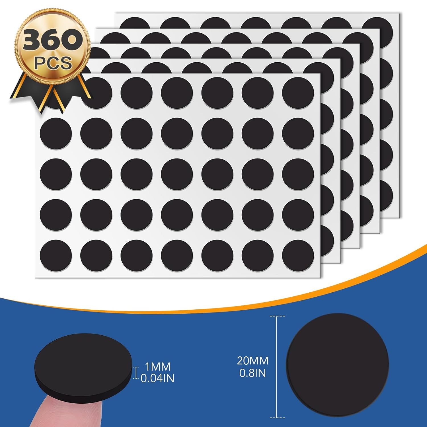 DIYMAG 360Pcs Magnetic Dot with Self Adhesive, Round Magnets Magnetic Tape Flexible Magnet Sheets with Adhesive for Crafts, Photos and Die Storage Easy Peel and Stick, 0.8 x 0.04inch-1