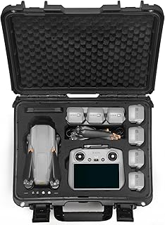 Lekufee Waterproof Carrying Case Compatible with DJI Air 3S/DJI Air 3 Drone/DJI Air 3S Fly More Combo/DJI RC Pro/DJI RC 2/DJI RC N3/N2 Remote Controller and Accessories(Case Only)