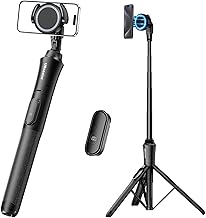 UBeesize 62'' Magnetic Selfie Stick Phone Tripod with Wireless Remote, Extendable Cell Phone Tripod Stand, Compatible with MagSafe, Cellphone Tripod for iPhone 15 14 13 12 Series and Android Phones