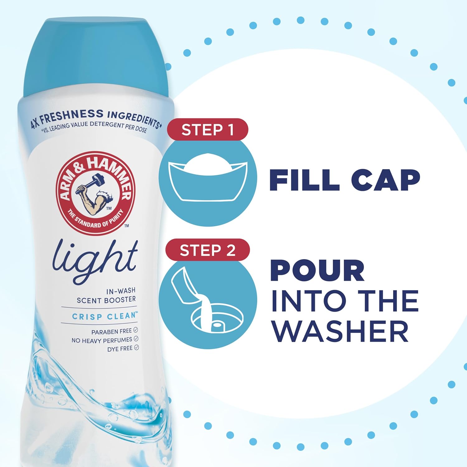 Arm & Hammer Light In-Wash Scent Booster Crisp Clean 24oz-5