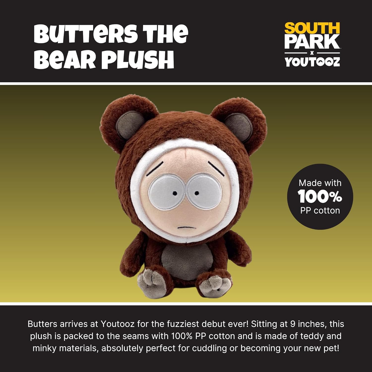 YouTooz Butters The Bear Plush 9in, South Park Butters The Bear Plush Figure, Collectible Butters The Bear from South Park South Park Collection-1