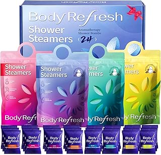 Shower Steamers Aromatherapy - 24 Pack Shower Bombs with Essential Oils, Personal Self Care Birthday Gifts for Women, Valentines Day Gifts for Her Him, Gifts for Women Men Mom