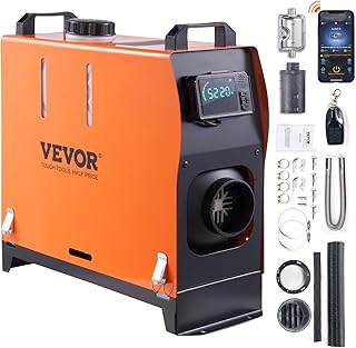 VEVOR 8KW Diesel Heater All in One, Diesel Air Heater with Bluetooth App Control, Portable Parking Heater Automatic Altitude Adjustment Max 18045 ft, Remote Control and LCD, for Vehicles and Indoors