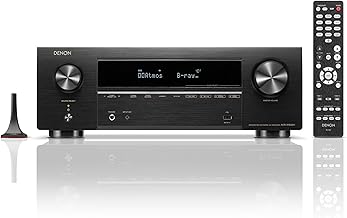 Denon AVR-X1800H 7.2 Channel AV Receiver - 80W/Channel, Wireless Streaming via Built-in HEOS, WiFi, & Bluetooth, Supports Dolby Vision, HDR10+, Dynamic HDR, and Home Automation Systems