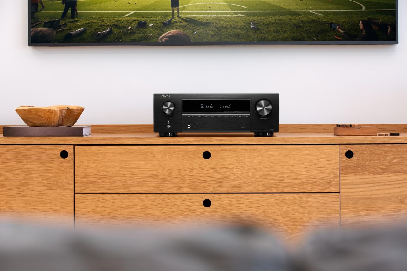 Denon AVR-X1800H 7.2 Channel AV Receiver - 80W/Channel, Wireless Streaming via Built-in HEOS, WiFi, & Bluetooth, Supports Dolby Vision, HDR10+, Dynamic HDR, and Home Automation Systems-4