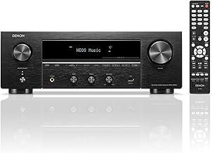 Denon Receiver DRA-900H - 2-Channel Stereo Network Receiver - 100W/Ch. Hi-Fi Amplification, Built-in HEOS, HDCP 2.3 Processing with ARC/eARC Support, Dolby Vision, HLG, Dynamic HDR