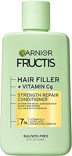 Garnier Fructis Hair Filler Strength Repair Conditioner with Vitamin Cg, Sulfate Free Conditioner for Weak, Damaged Hair, 10.1 Fl Oz, 1 Count