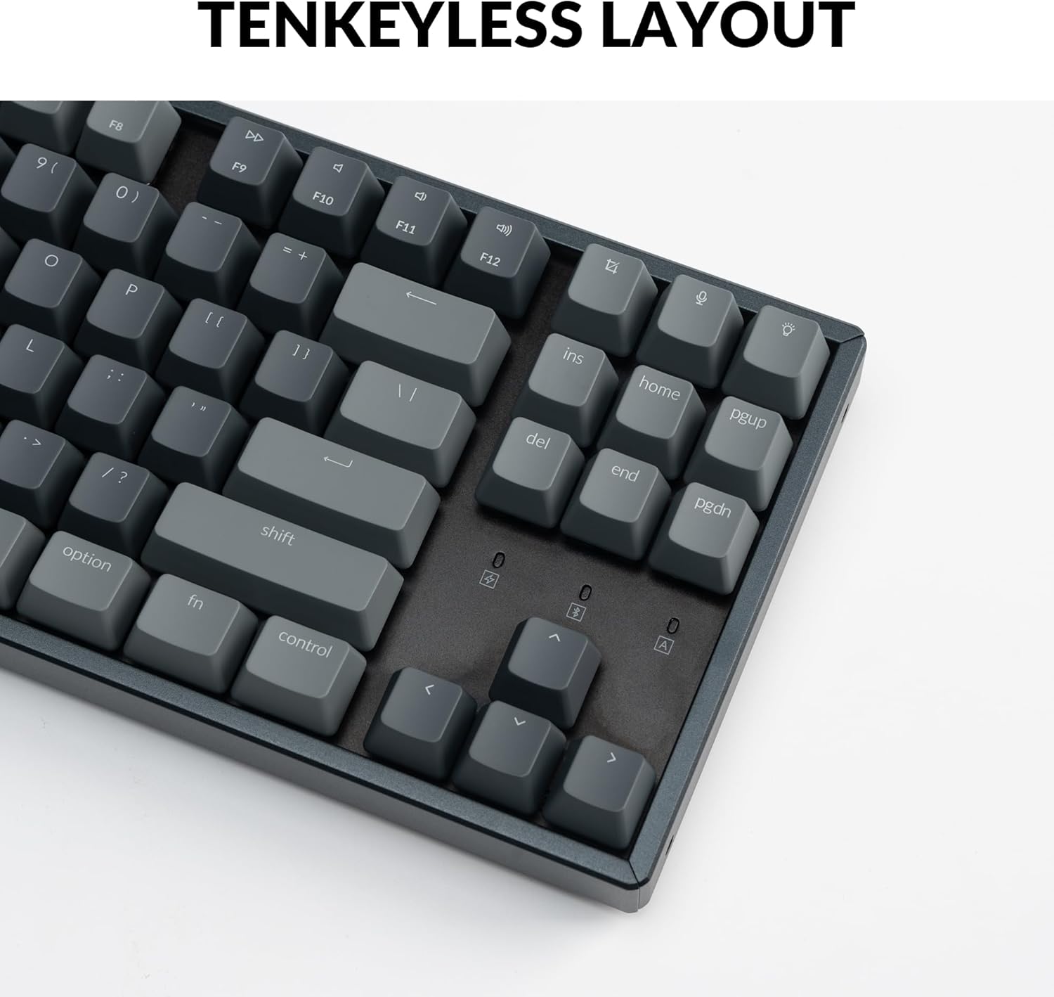 Keychron K8 Wireless Mechanical Keyboard, Tenkeyless Layout 87 Keys Bluetooth/Wired RGB Backlit with Gateron Optical Blue Switch Compatible with Mac Windows-1