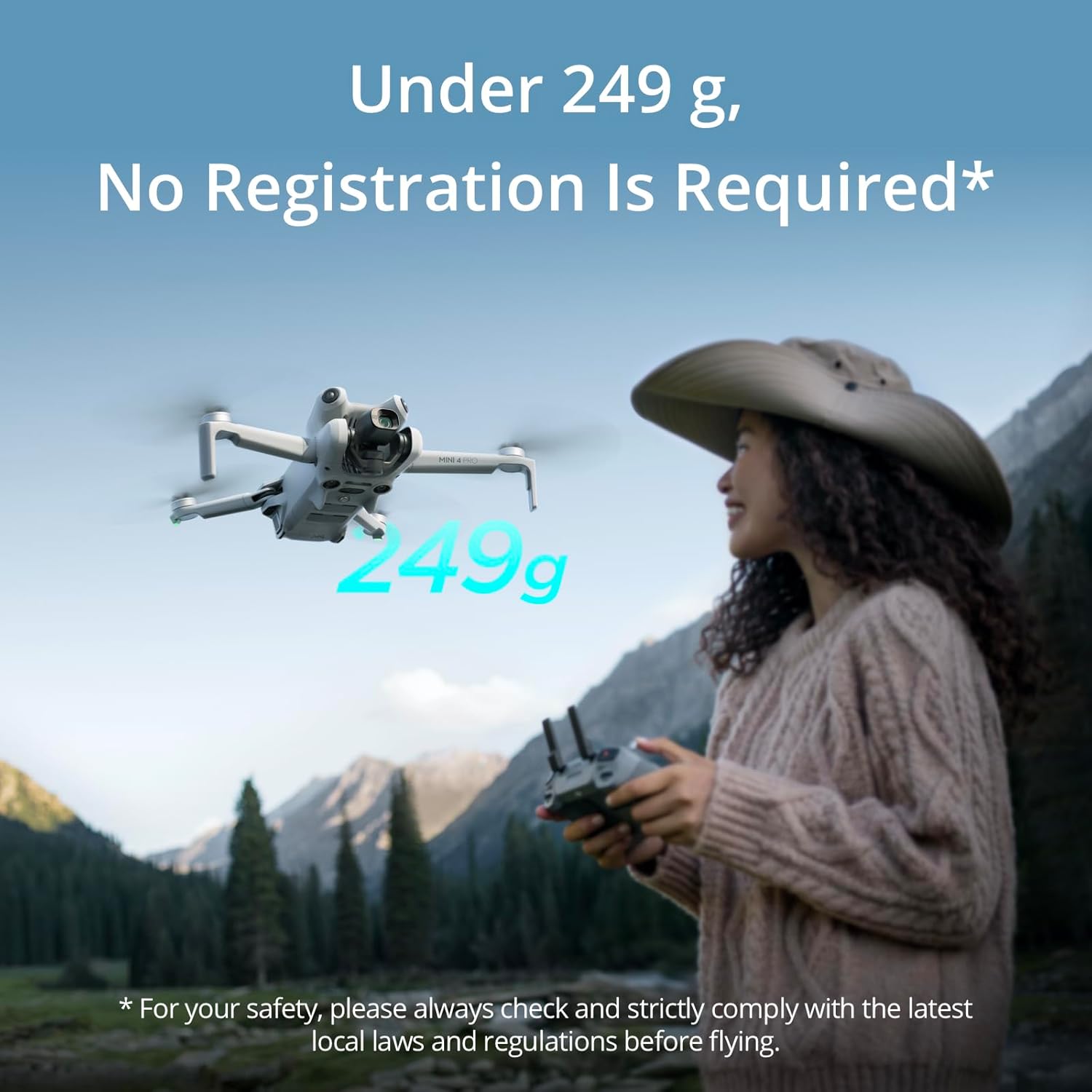 DJI Mini 4 Pro (DJI RC 2), Drones with Camera for Adults 4K, Under 0.549 lbs/249 g, 34 Mins Flight Time, 20 km Max Video Transmission Distance, Omnidirectional Vision Sensing, Mini Drone for Beginners-1