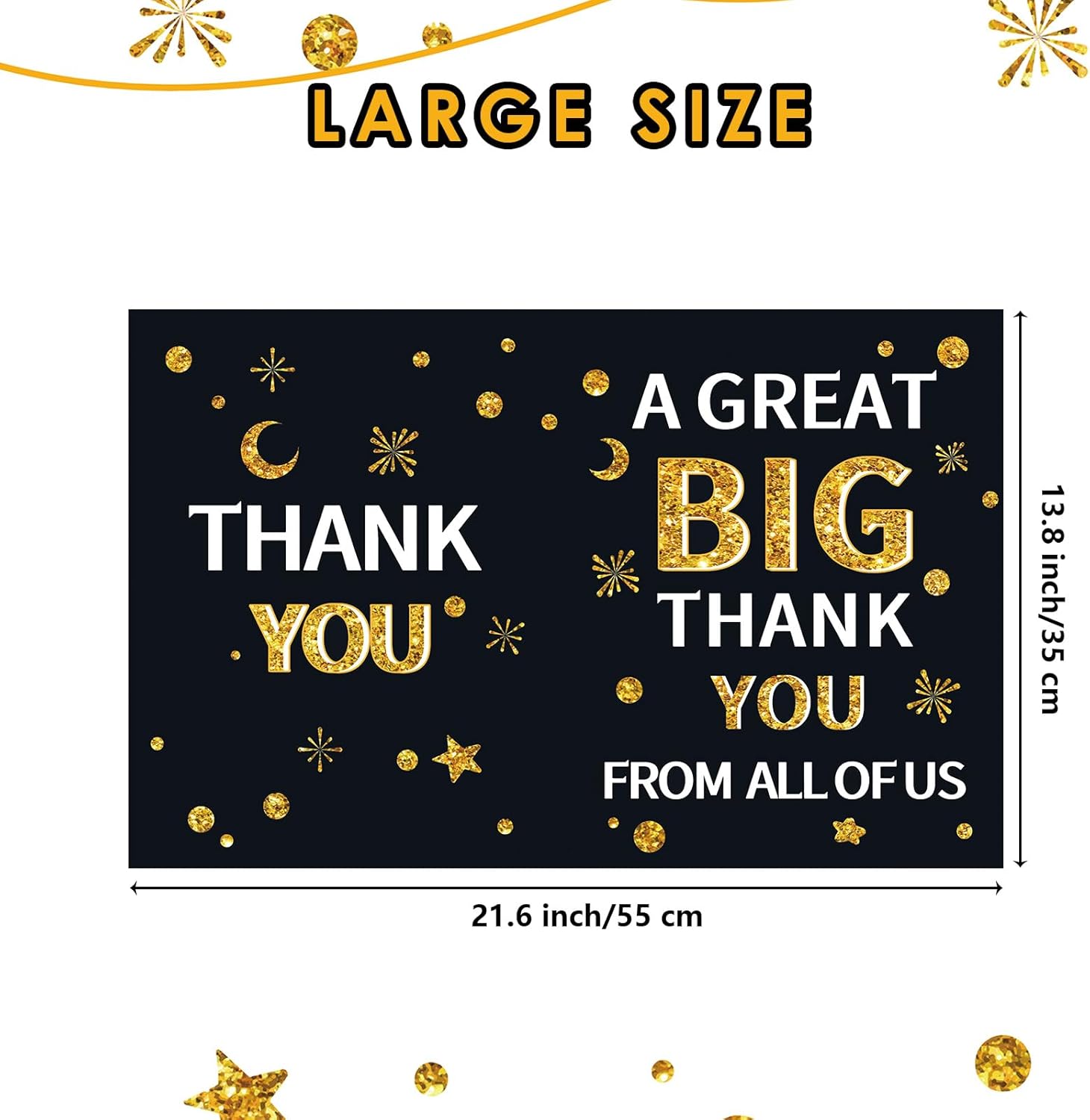 HOMANGA Large Thank You Card, 13.8 x 21.6 Inch Jumbo Thank You Card, A Great Big Thank You Card with Envelope, Giant Appreciation Greeting Card, Huge Gratitude Thank You Card for Boss, Teacher, Couch-1