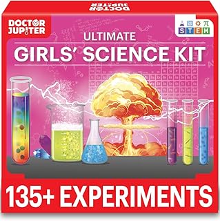 Doctor Jupiter Girls Science Kit for Kids Ages 8-10-12-14 | Birthday Gift Ideas for 8,9,10,11,12 Year Old Girls| 6-8 Experiments of Different Sciences| STEM Learning & Educational Toys