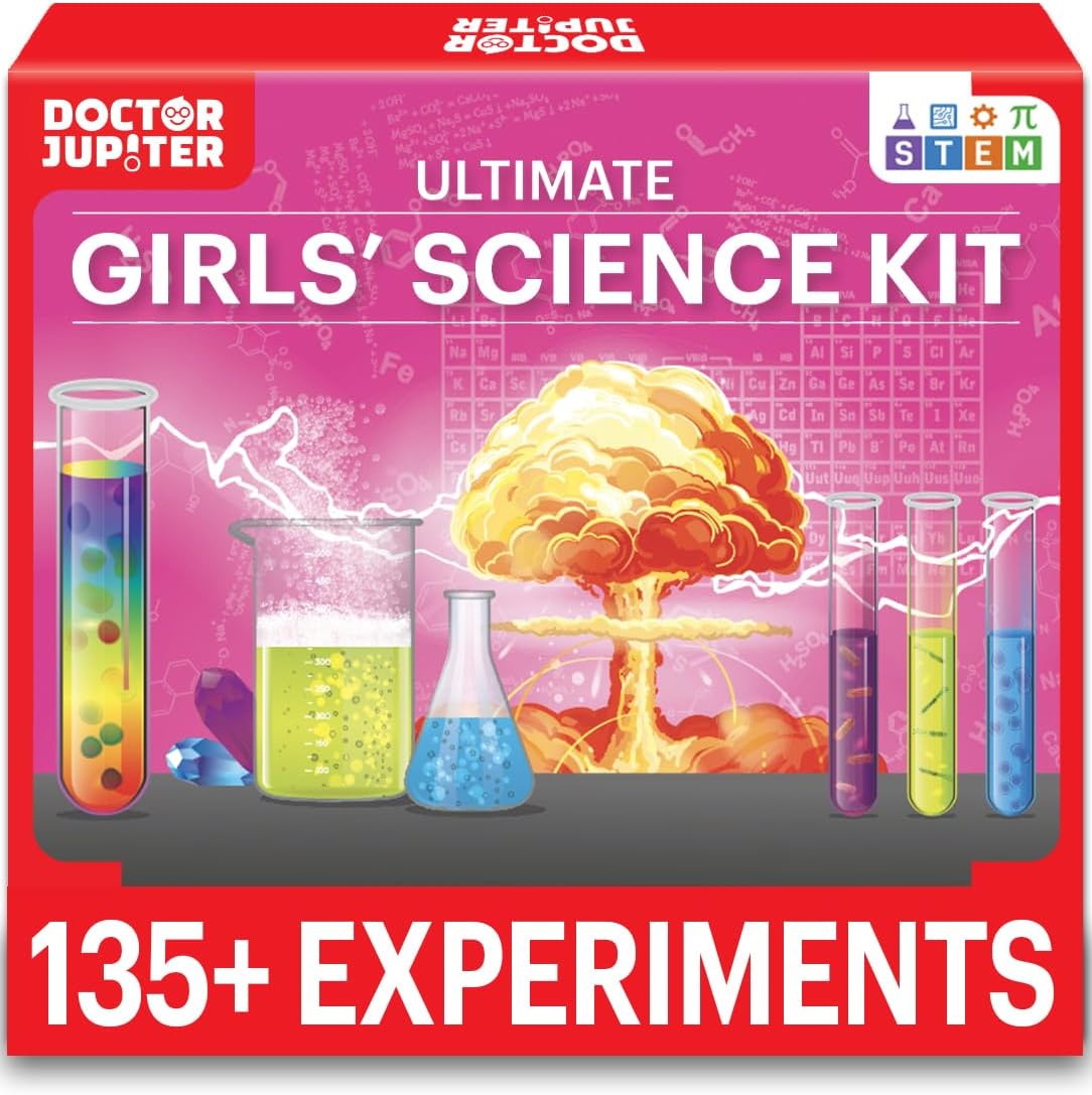 Doctor Jupiter Girls Science Kit for Kids Ages 8-10-12-14 | Birthday Gift Ideas for 8,9,10,11,12 Year Old Girls| 6-8 Experiments of Different Sciences| STEM Learning & Educational Toys-0