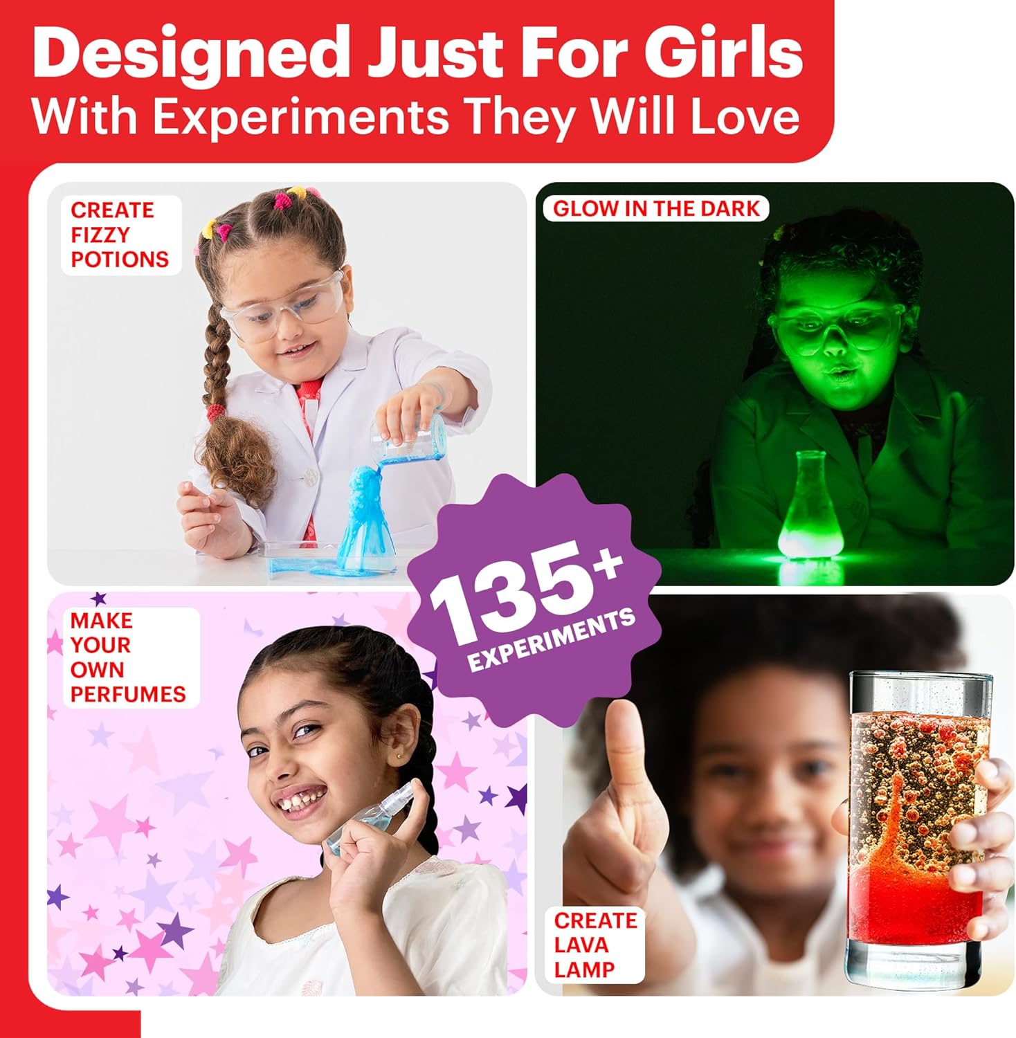 Doctor Jupiter Girls Science Kit for Kids Ages 8-10-12-14 | Birthday Gift Ideas for 8,9,10,11,12 Year Old Girls| 6-8 Experiments of Different Sciences| STEM Learning & Educational Toys-2