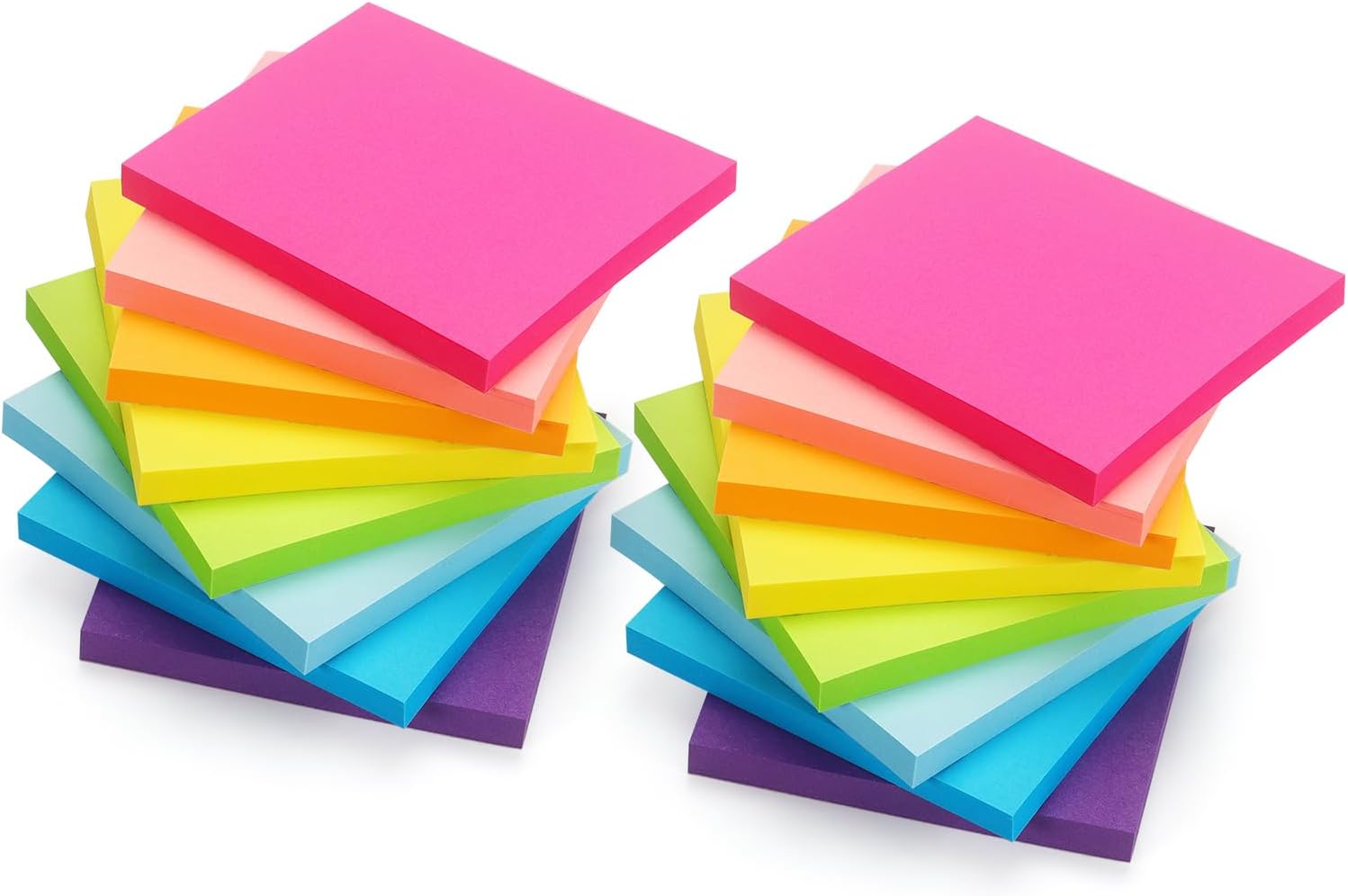 Early Buy 16 Pads Sticky Notes 8 Bright Color Self-Stick Notes 3 in x 3 in, 60 Sheets/Pad-0