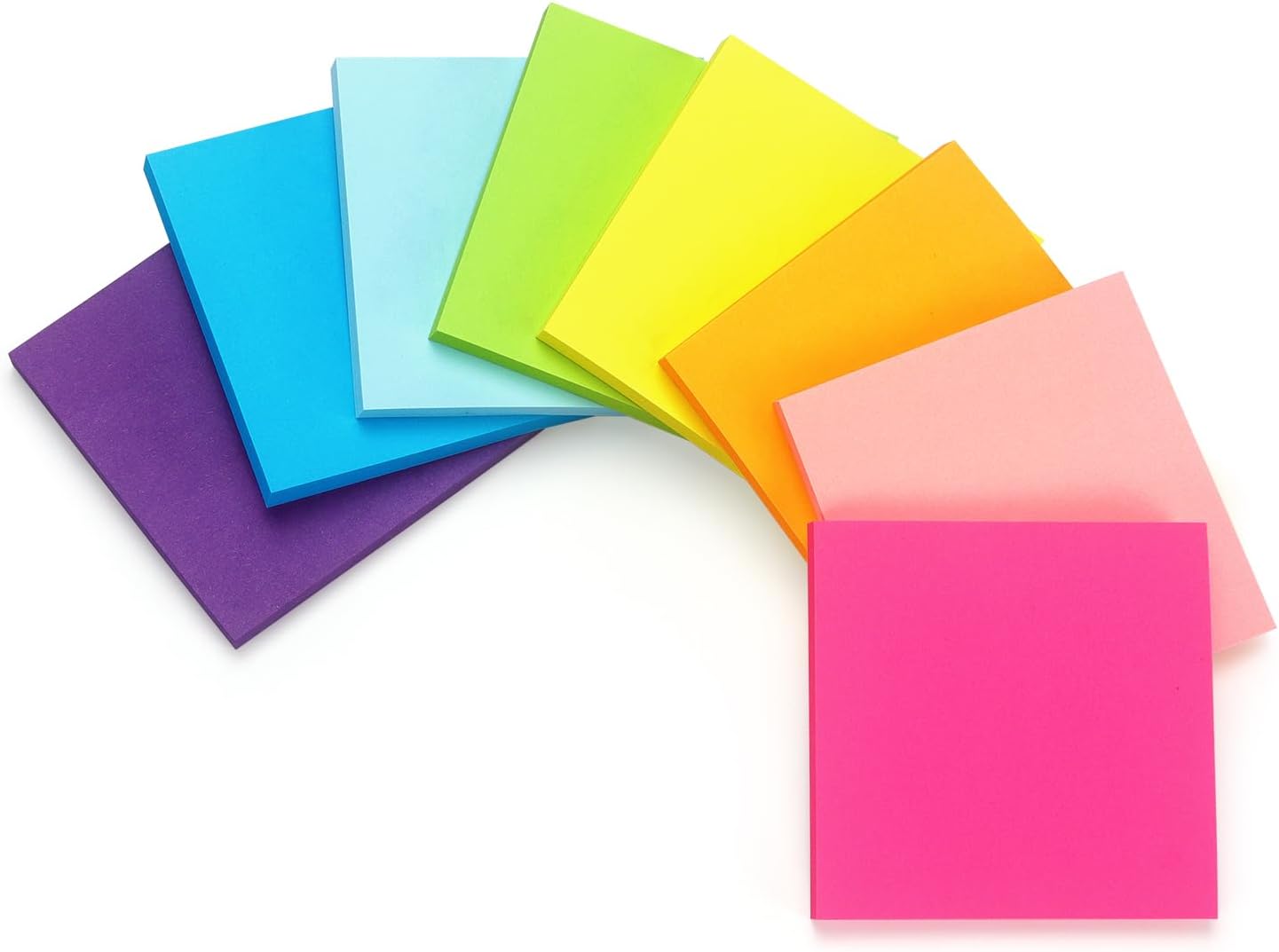 Early Buy 16 Pads Sticky Notes 8 Bright Color Self-Stick Notes 3 in x 3 in, 60 Sheets/Pad-1