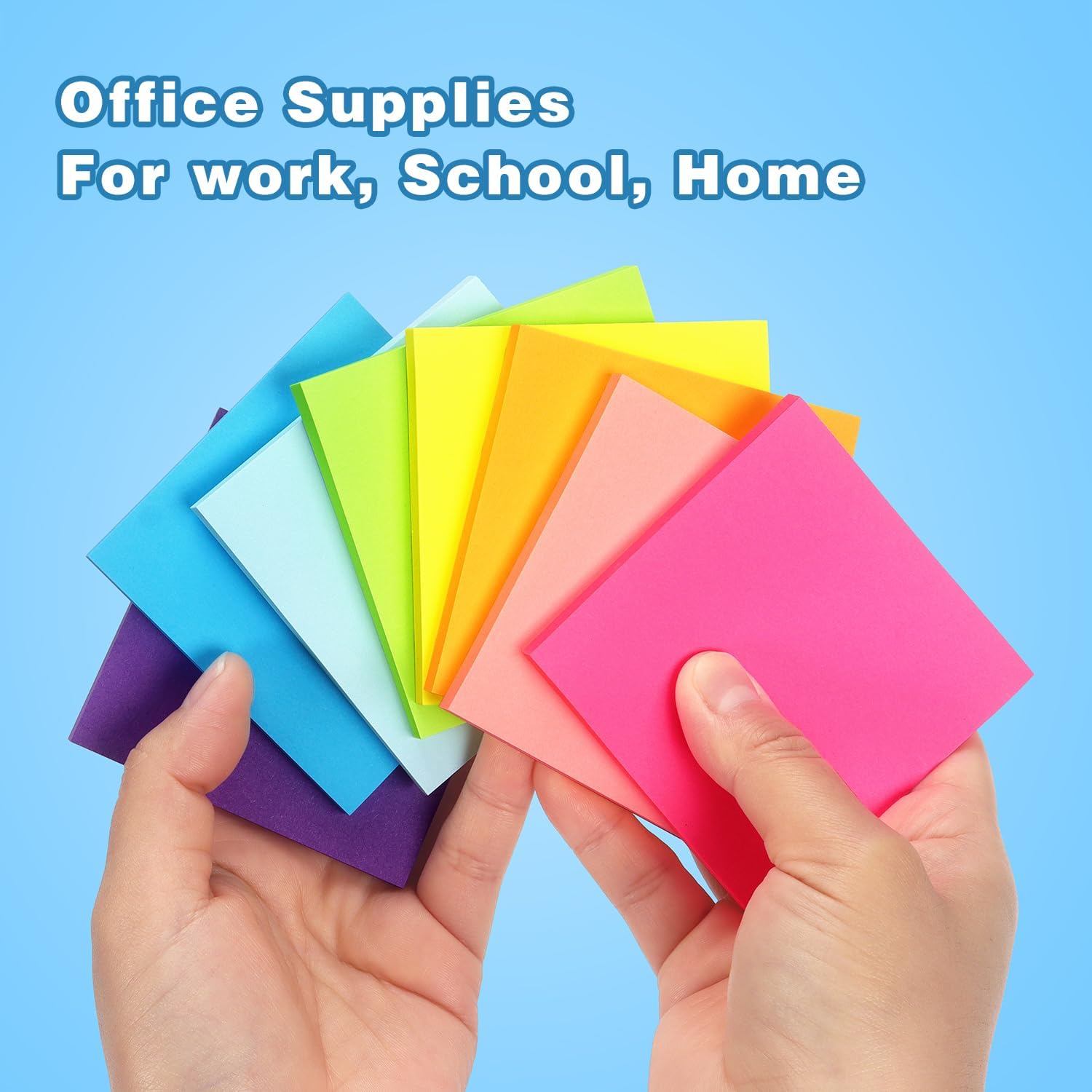 Early Buy 16 Pads Sticky Notes 8 Bright Color Self-Stick Notes 3 in x 3 in, 60 Sheets/Pad-5