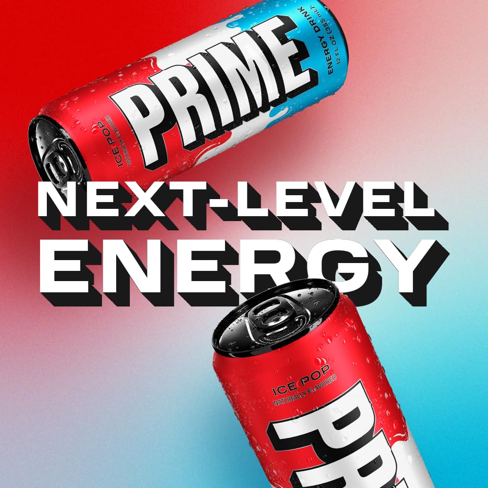 PRIME Energy ICE POP | Zero Sugar Energy Drink | Preworkout Energy | 200mg Caffeine with 355mg of Electrolytes and Coconut Water for Hydration| Vegan | Gluten Free |12 Fluid Ounce | 12 Pack-4