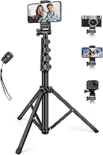 JOILCAN Phone Tripod, 70" Tripod for iPhone, Phone Tripod for Recording Video, Selfie Stick Cell Phone Tripod with Remote Phone Holder, Aluminum Tripod Compatible with iPhone Samsung Android Phone