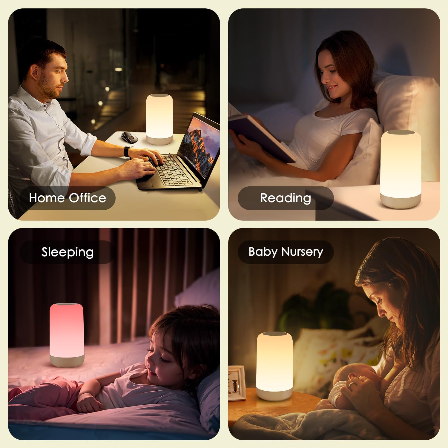 One Fire Cordless Lamp LED Lamp for Bedroom,Dimmable Lamp+ RGB Lamp+Touch Lamp, Rechargeable Lamp Portable Mini Lamp Small Lamp, Mood Lighting for Bedroom, Office, Night Lamp for Adults & Kids Gifts-5