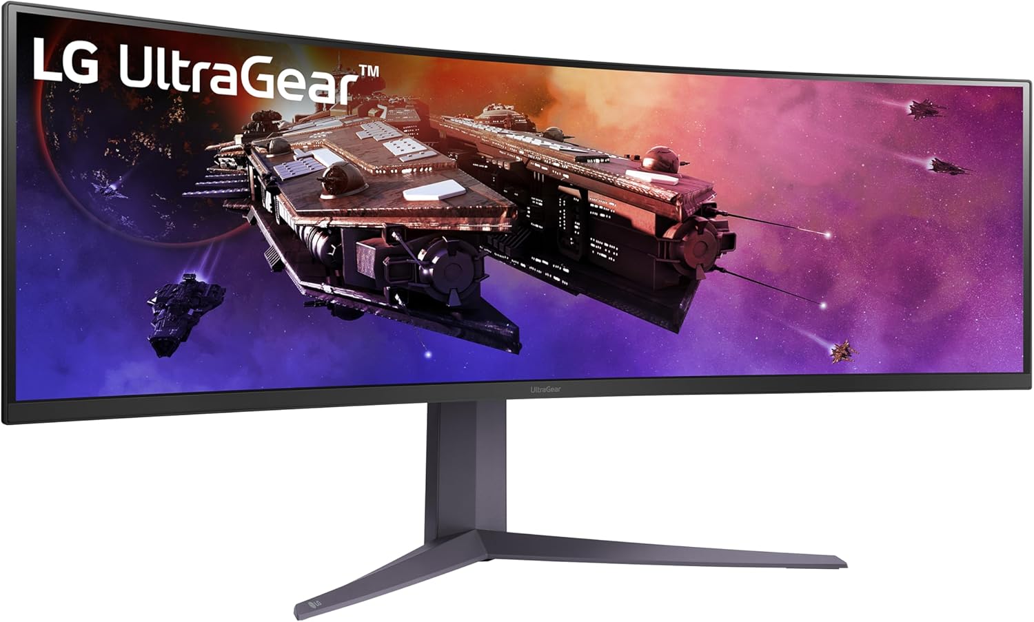 LG 45GR75DC-B Ultragear Curved Gaming Monitor 45-Inch 32:9 Dual QHD 1ms 200Hz VESA DisplayHDR 600 with DCI-P3 95% AMD FreeSync Premium Pro Enhanced Gaming GUI DTS HP:X 3-Way Adjustable Stand - Black-1