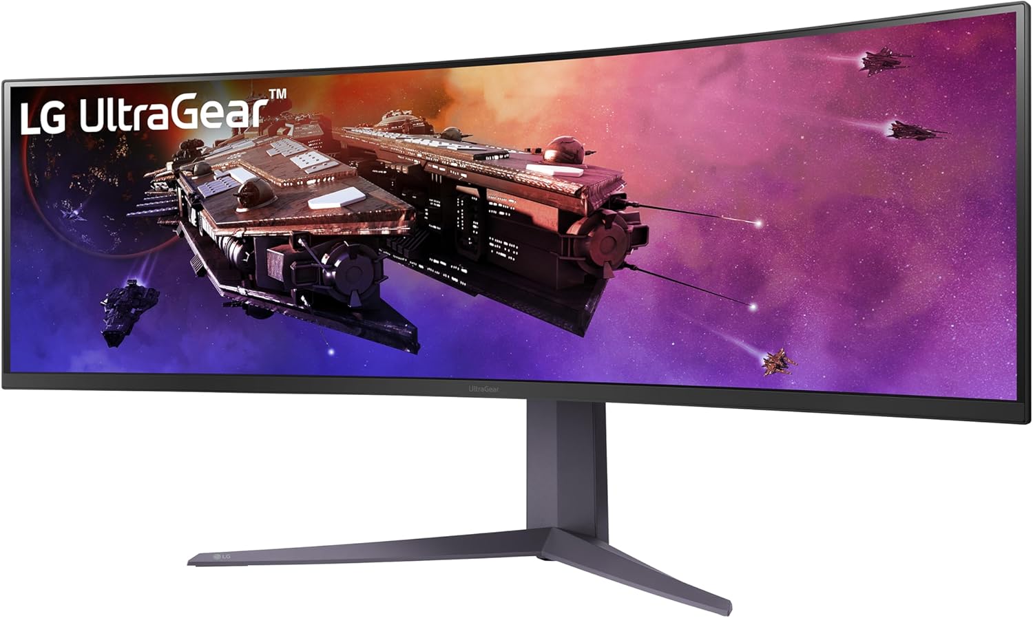 LG 45GR75DC-B Ultragear Curved Gaming Monitor 45-Inch 32:9 Dual QHD 1ms 200Hz VESA DisplayHDR 600 with DCI-P3 95% AMD FreeSync Premium Pro Enhanced Gaming GUI DTS HP:X 3-Way Adjustable Stand - Black-2