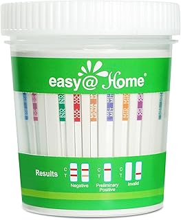 Easy@Home 14 Panel Drug Test Cup: Urine Drug Testing Kit for AMP/BUP/BAR/BZO/COC/MDMA/MET/MTD/OPI2000/OXY/PCP/PPX/TCA/THC50, Highly Sensitive Marijuana Tests for Home Use, #ECDOA-1144A3 (1)