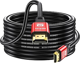 HDMI Cable 35ft, 4K@60Hz, 18Gbps High Speed HDMI 2.0 Cord, Ultra HD,Ethernet Audio Return,Video 4K,1080p,3D,Arc, HDR Compatible with Xbox,PS5/PS4,HDTV,Laptop ect(Red)