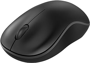 Nulea Wireless Bluetooth Mouse, Dual Mode Connectivity (Bluetooth 5.0 & 2.4G USB) Computer Mouse, Sleek, Portable, Compact Design in 10 Colors for iPad, Laptop & PC Use (Black)