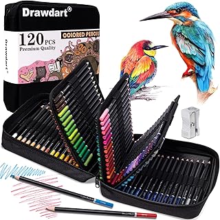 120 Colored Pencils for Adult Coloring Books, Professional Soft Core Drawing Sketching Shading Pencils Set with Zipper Case, Coloring Pencils for Adults, Artists, Professionals and Colorists