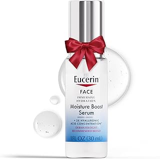 Eucerin Face Immersive Hydration Moisture Boost Face Serum, Ultra-Lightweight Hyaluronic Acid Serum Smooths Fine Lines and Wrinkles, 1 Fl Oz Bottle