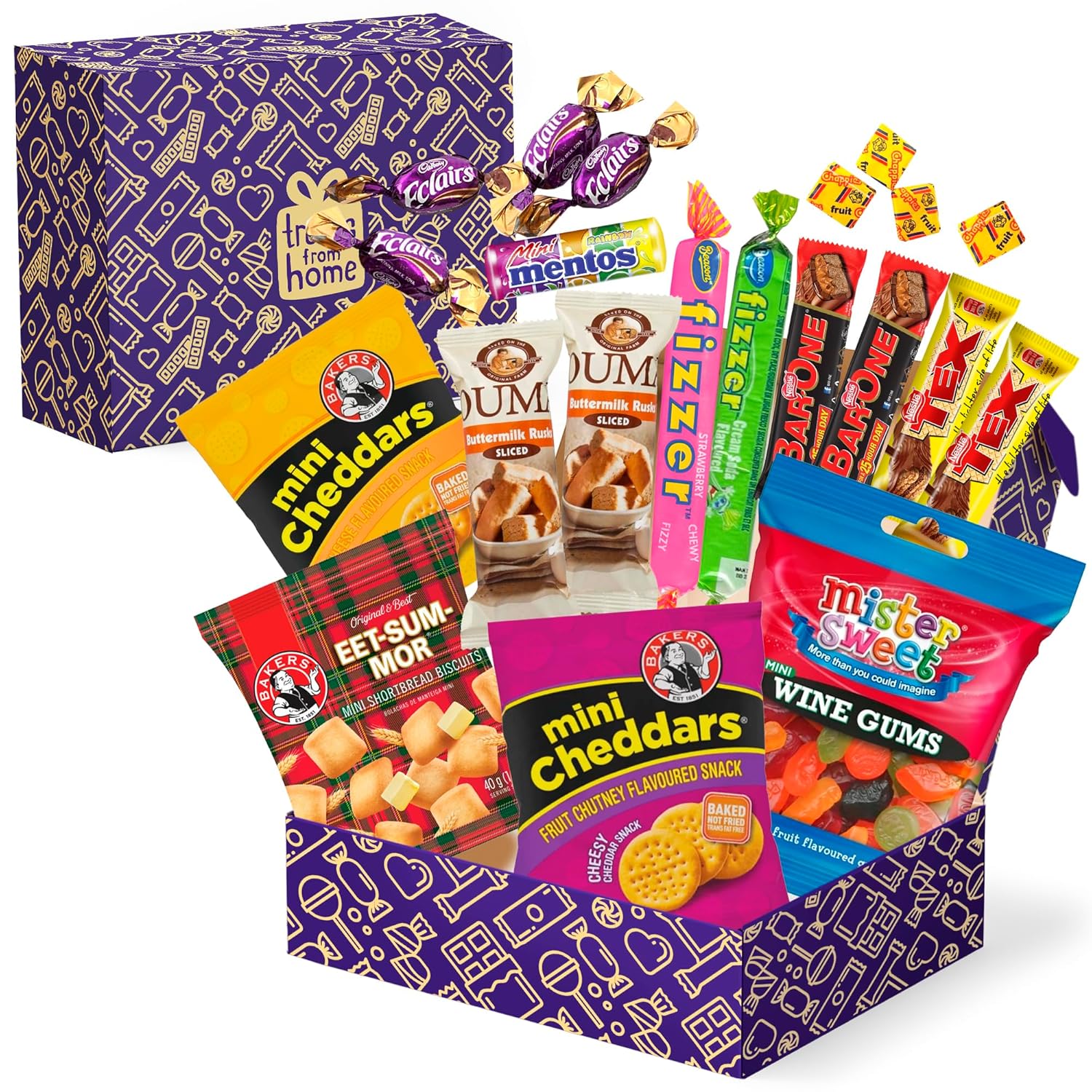 Treats from Home Mini International Exotic Snack Box Variety Pack, 21 Pieces of Premium Foreign Rare Snack Food Gifts, Mystery Box of Snacks, African Snacks for Adults and Kids-1