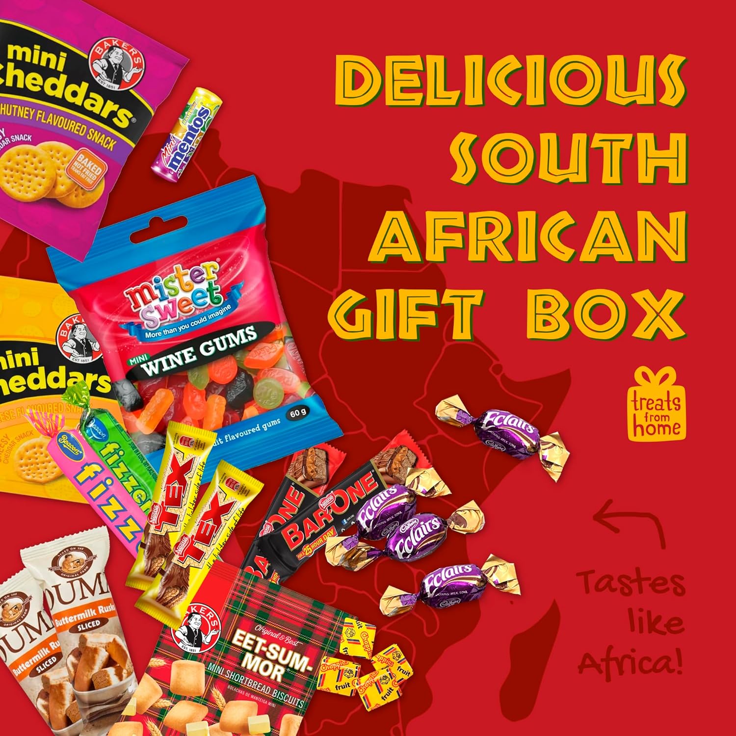 Treats from Home Mini International Exotic Snack Box Variety Pack, 21 Pieces of Premium Foreign Rare Snack Food Gifts, Mystery Box of Snacks, African Snacks for Adults and Kids-5