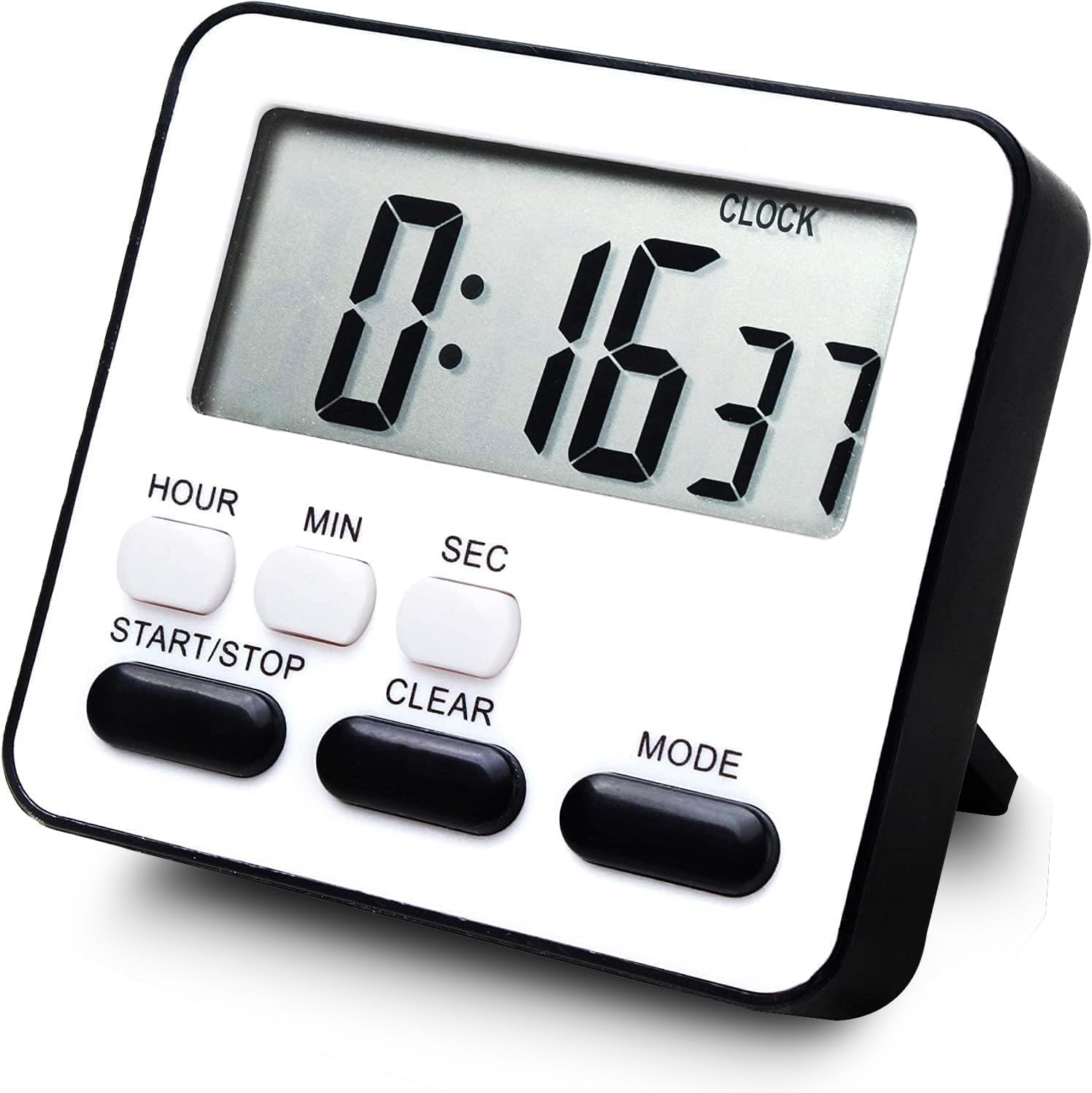 Kitchen Timer for Kids for Cooking Count Down Count up Tanmalan Alarm Clock Desk Clock(Black)-0