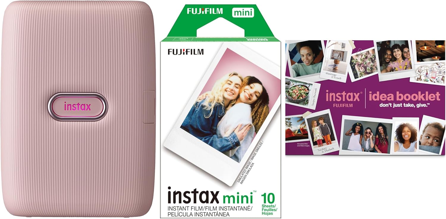 Fujifilm Instax Mini Link Pink Printer Bundle-0