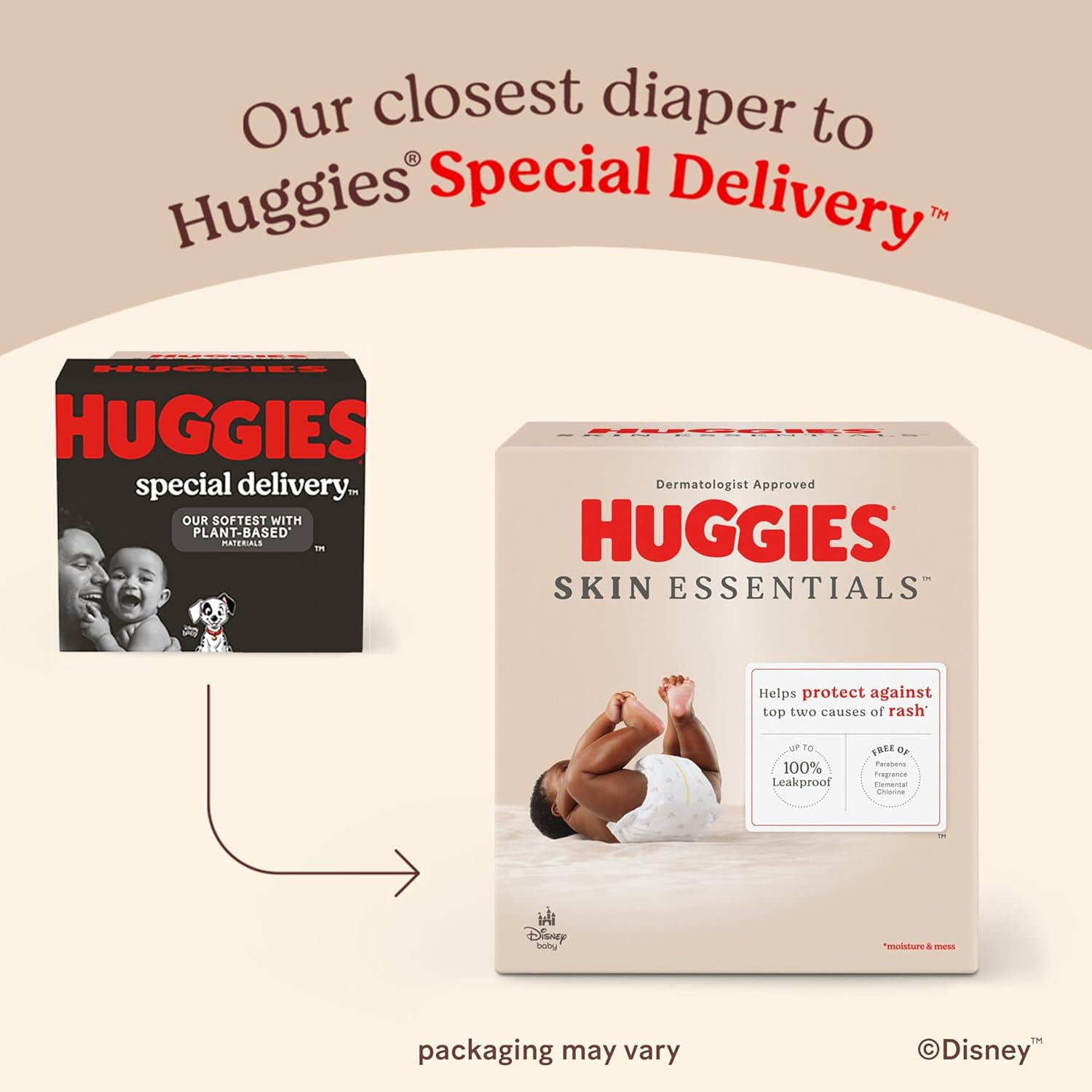 Huggies Size 1 Diapers, Skin Essentials Baby Diapers, Size 1 (8-14 lbs), 32 Count-8