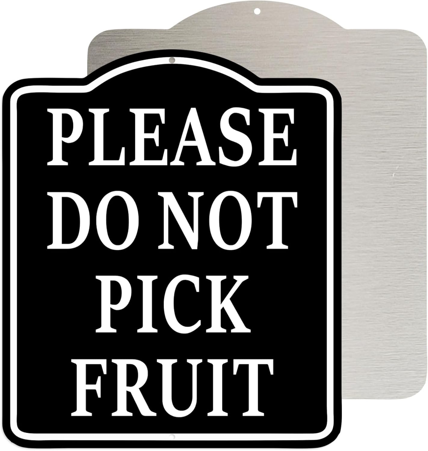 Please Do Not Pick Fruit Sign, Joyfulmap Aluminum Composite Sign for Garden, Outdoor, House Room, Restaurants Decorative, 8.5"x10",Black-0