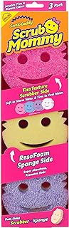 Scrub Daddy Scrub Mommy Sponges - Dish Scrubber + Non-Scratch Cleaning Sponges Kitchen, Bathroom + Multi-Surface Safe - Dual-Sided Dish Sponges for Scrubbing - Online Exclusive (3 Count)