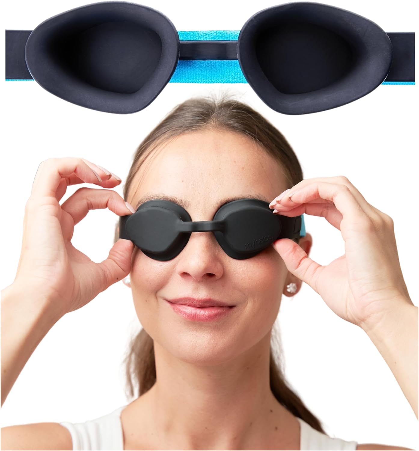 MyHalos Moisture Chamber Glasses for Dry Eyes - Soft Sleep Mask for Dry Eyes -Reusable Dry Eye Sleep Mask - Hydrating Sleep Mask & Moisture Goggles - Patent Pending-0