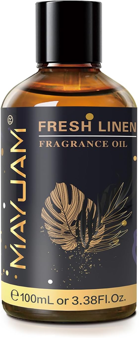 100ML/3.38FL.OZ Fresh Linen Fragrance Oils with Glass Dropper, Essential Oils for Diffusers for Home, Long Lasting Scented Oils for Diffusers Soap Candle Making-1