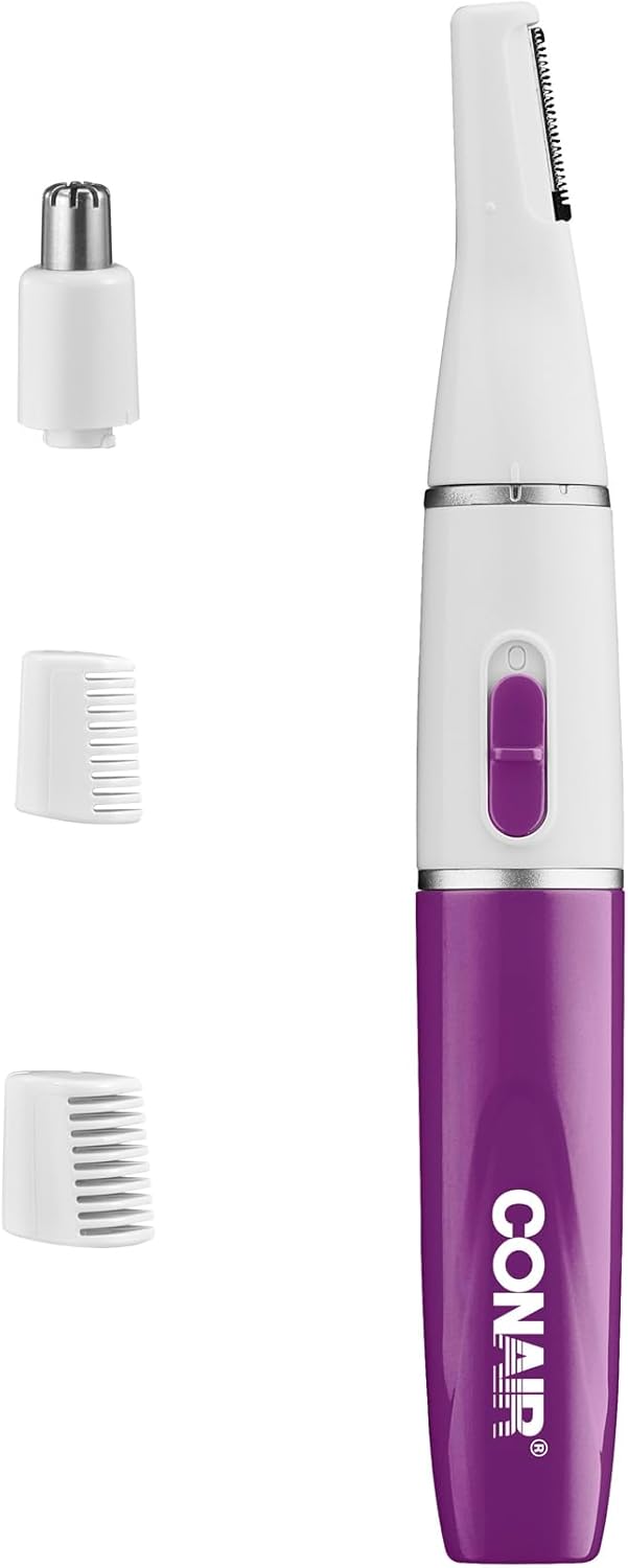 Conair All-in-1 Facial Hair Trimmer for Women, Perfect for Face, Ear/Nose and Eyebrows, Battery-Powered-0