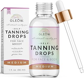 Face Tanning Drops to Add to Moisturizer - Medium Bronzing Drops for Face & Body - Quick Tan Drops - Tanning Drops for Your Face - Face Self Tanner Drops 1oz - Non Toxic Self Tanner Face Drops