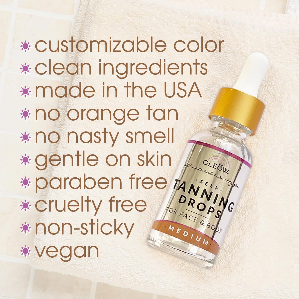 Face Tanning Drops to Add to Moisturizer - Medium Bronzing Drops for Face & Body - Quick Tan Drops - Tanning Drops for Your Face - Face Self Tanner Drops 1oz - Non Toxic Self Tanner Face Drops-6