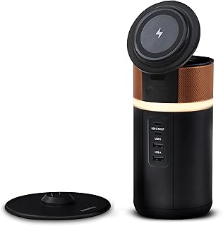 DURACELL M150 Power Station, Lightweight and Compact, Wireless Charging, Portable Charging Hub and Charger for Laptops, Phones, Tablets, Earbuds and Smartwatches, 150W (91 Wh) Dock Included