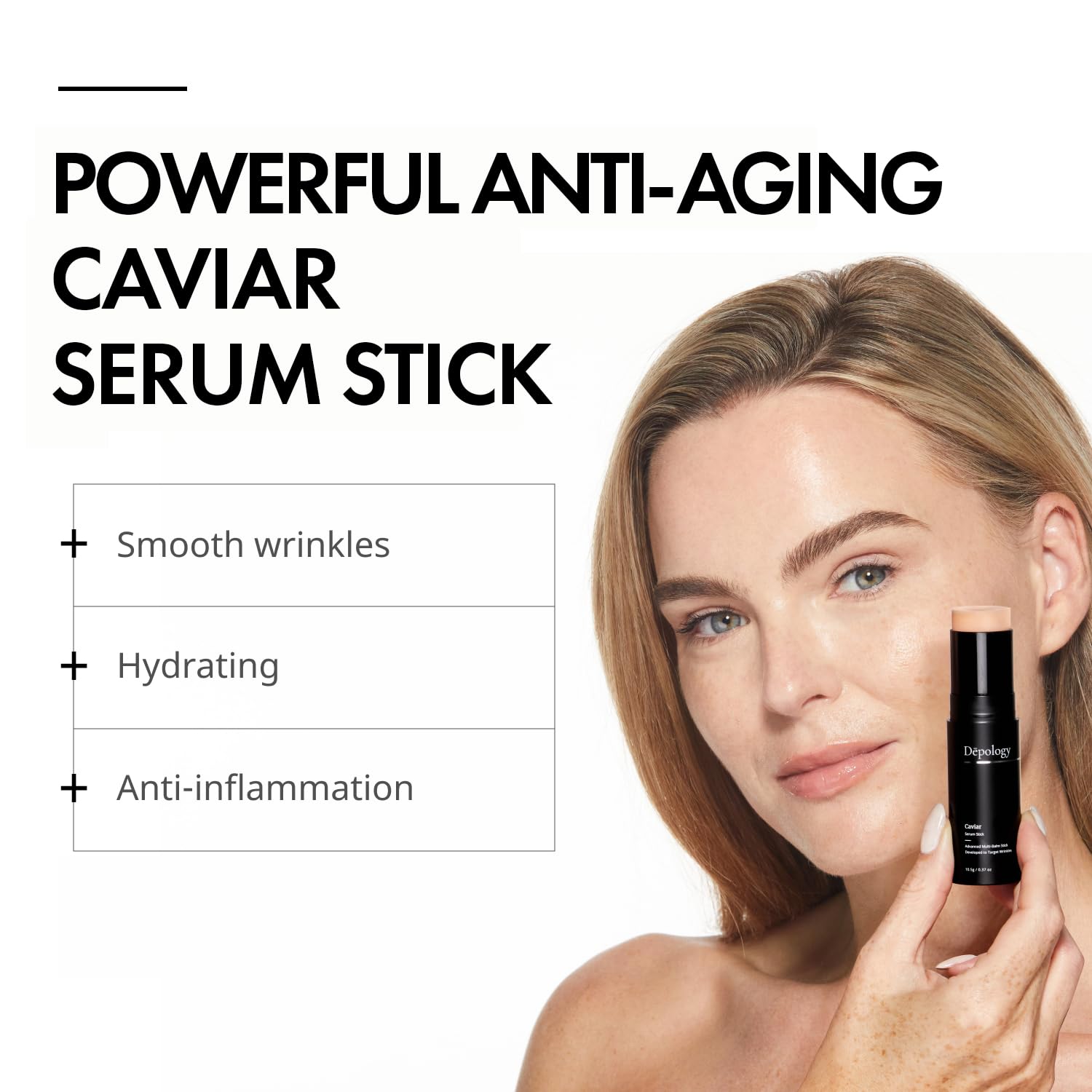 Depology Caviar Multi Balm Stick, Hydrating Serum Stick for Refined Wrinkle Appearance, Luxurious Facial Balm to Hydrate and Diminish Signs of Aging, Korean Beauty & Personal Care-1