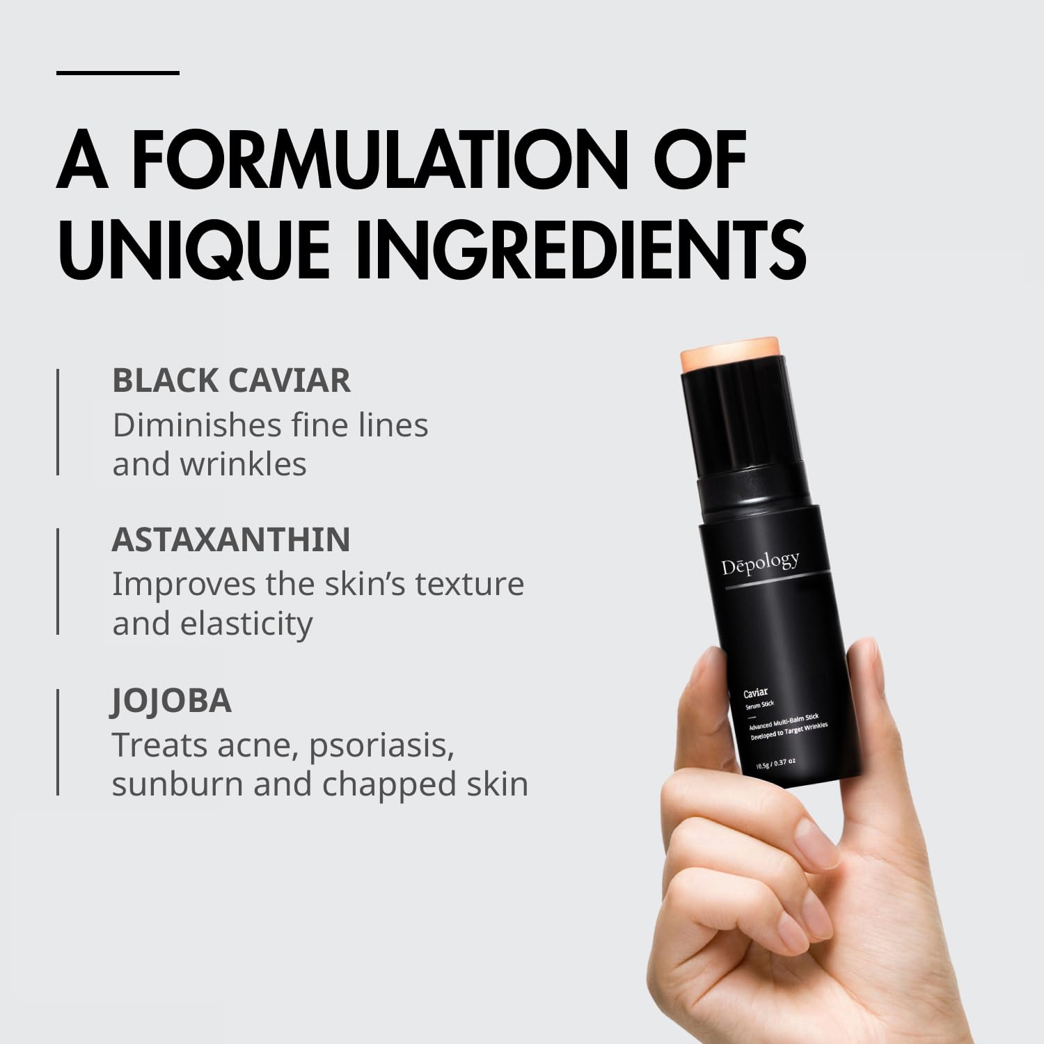 Depology Caviar Multi Balm Stick, Hydrating Serum Stick for Refined Wrinkle Appearance, Luxurious Facial Balm to Hydrate and Diminish Signs of Aging, Korean Beauty & Personal Care-2